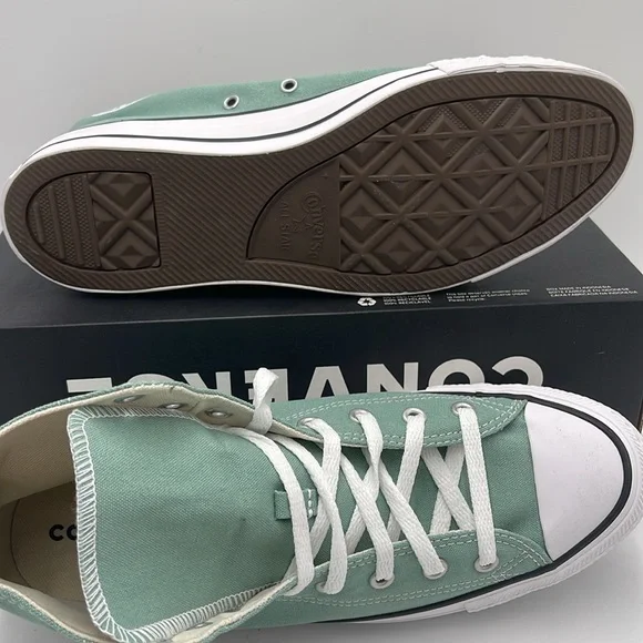 Converse Men’s High Tops in Mint Green  Chuck Taylor All Star Canvas Sneakers - Picture 3 of 16